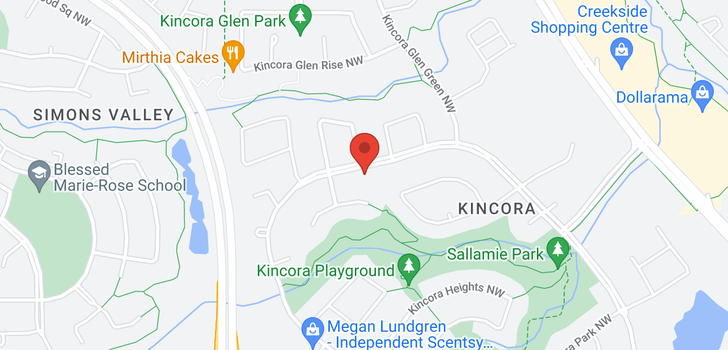 map of 993 KINCORA DR NW